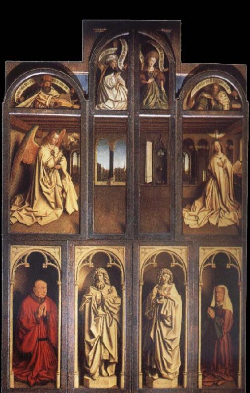 Jan Van Eyck The Ghent altar piece voltooid Spain oil painting art